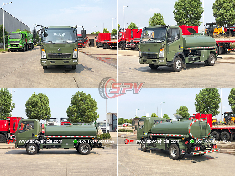 HOWO 5,000 Litres Military Water Hauling Truck